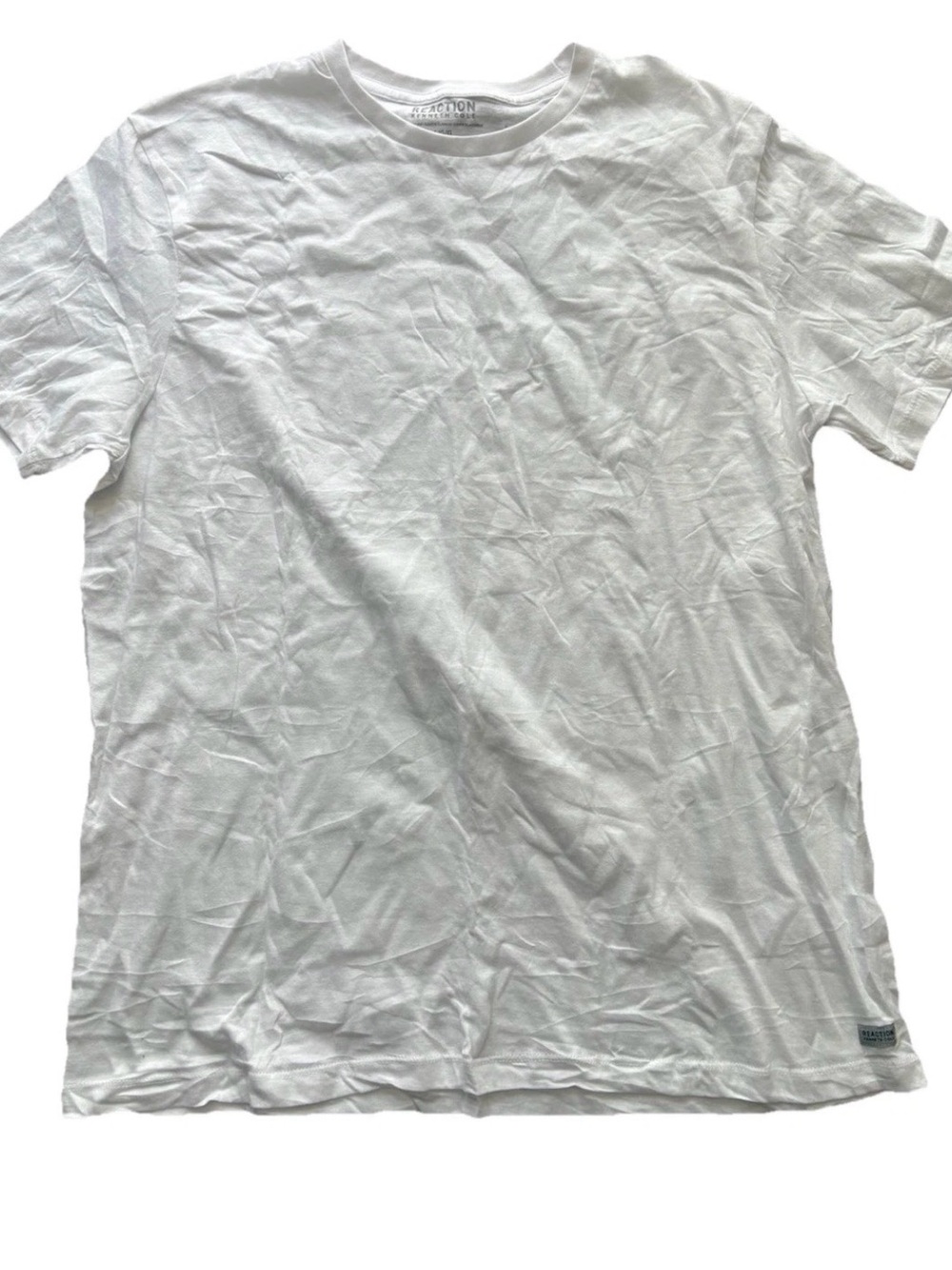 Kenneth Cole Reaction Men White Short-Sleeve Crew-Neck Tee Dress T Shirt L